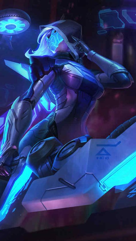 PROJECT: Ashe Skin Splash Art wallpaper. League Of Legends Background, Videogame Wallpaper, Project Ashe, Cyberpunk Game, Ashe League Of Legends, World Serpent, Cyberpunk Aesthetic, Star Wars Fan Art, Beautiful Wallpapers Backgrounds