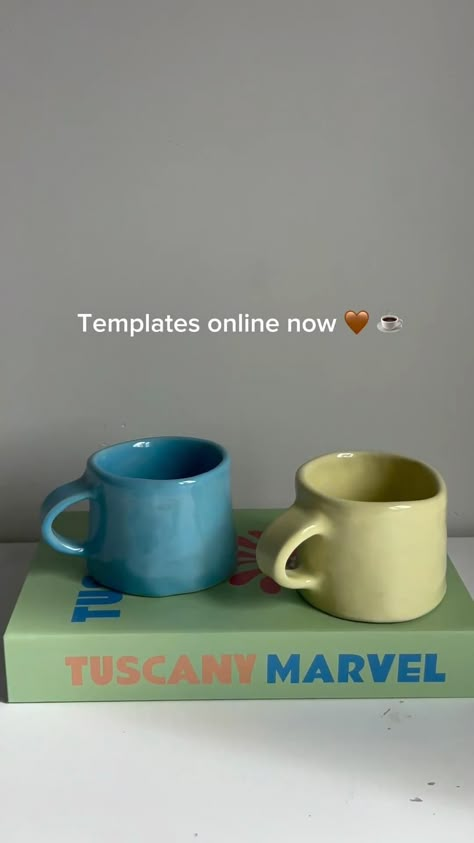 Making mugs easy peasy with our template. This one needs to be glazed and fired in a kiln to make it food and water safe.   https://modelettostore.com/collections/templates Clay Cup Template, Mug Air Dry Clay, How To Make Mugs, Air Dry Clay Coffee Mug, Easy Pottery Gifts, Big Mugs Ceramic, Air Dry Clay Mug Ideas, Ceramic Mug Template, How To Make A Clay Mug