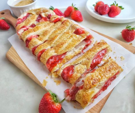 Strawberry and Cream Cheese Strudel - Jessie Bakes Treats