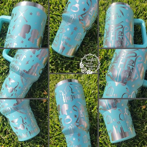 Harry Potter Cups, Engraved Tumbler, Disney Lover, Harry Potter Fan, Stanley Cup, Tumbler Cups, Powder Coated, Harry Potter, Tumbler