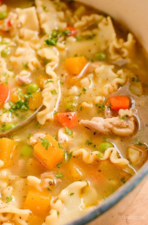 Dairy Free Weight Watchers Recipes, Vegetable Pasta Soup, Dipping Recipes, Chicken Pasta Soup, Pasta Soup Recipes, Chicken Vegetable Soup Recipes, Soup Maker Recipes, Wait Loss, Winter Vegetable