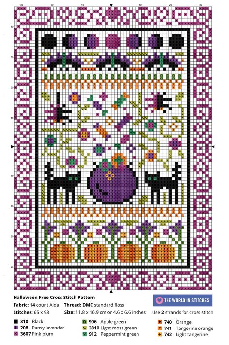 Free Mini Halloween Sampler Cross Stitch Chart – The World in Stitches Cross Stitch Patterns Free Printable Charts, Halloween Cross Stitch Charts, Cross Stitch Sampler Patterns, Sampler Cross Stitch, Free Cross Stitch Charts, Cross Stitch Freebies, Halloween Cross Stitch Patterns, Halloween Cross Stitches, Mini Cross Stitch