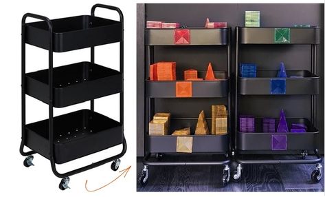 Kmart Playroom Storage Solutions & Hacks | Finding Myself Young Magnet Tiles Storage, Magnetiles Storage, Magnet Tile Storage Ideas, Magnetic Tiles Storage Ideas, Magna Tile Storage, Kmart Playroom, Magnetic Tiles Storage, Magnetic Tile Storage, Magnetic Tile Storage Ideas