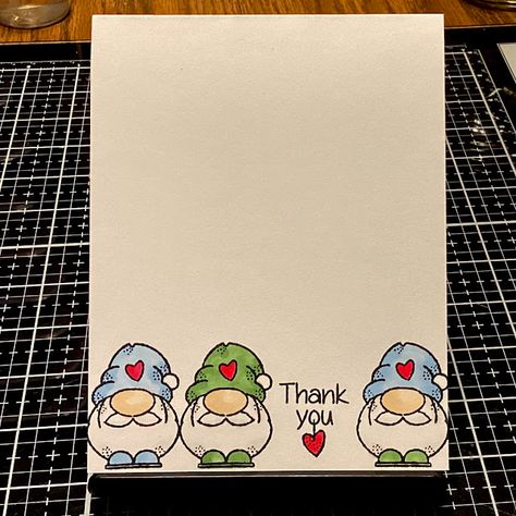 Sundaystamper Papercrafts: gnome thank you… Sketches Challenge, Thank You Note Cards, I Thank You, Copic Markers, Thank You Notes, Copic, Note Cards, Markers, Paper Crafts