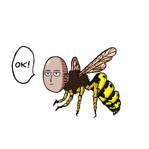 Wasp Art, Punch Man, One Punch, Wasp, One Punch Man, Cartoon Drawings, Art Drawing, Bugs, Insects