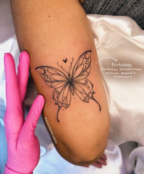 Gender Tattoo, Free Butterfly Tattoo, A Butterfly Tattoo, Ankle Tattoo Ideas, Butterfly Tattoos On Arm, Butterfly Tattoo Meaning, Petite Tattoos, Red Ink Tattoos, Tattoo Care