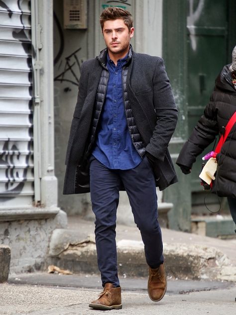 14 Male Celebs Whose Style We're Obsessed With | Her Campus Chukka Boots Outfit, Boots Men Outfit, Boots Outfit Men, Mens Chukkas, Chukka Boots Men, Mens Fashion Rugged, Latest Movie, Mens Boots Fashion, Winter Mode