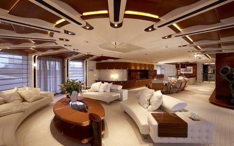 yacht Vive la Vie interior Super Yachts Interior, Yachts Interior, Luxury Yacht Interior, Jet Privé, Yacht Interior Design, Mega Yacht, Yacht Interior, Boat Interior, Luxury Yacht