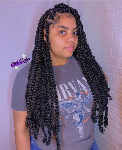 18 Passion Twists Styles For 2021 - The Glossychic Black Women Passion Twists, Quick Passion Twists, Passion Twists Medium Parts, Passion Twist Large, Passion Twists Mid Back, Medium Large Passion Twist, Juicy Passion Twists, Large Passion Twists Hairstyle, Medium Length Passion Twists Hairstyle