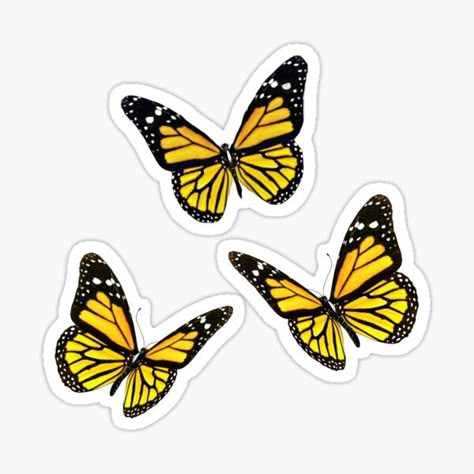 Aesthetic yellow butterfly sticker pack • Millions of unique designs by independent artists. Find your thing. Stickers Cool, Yellow Butterfly, Monarch Butterfly, Aesthetic Stickers, Sticker Pack, Printable Stickers, Print Stickers, Cute Stickers, Butterflies