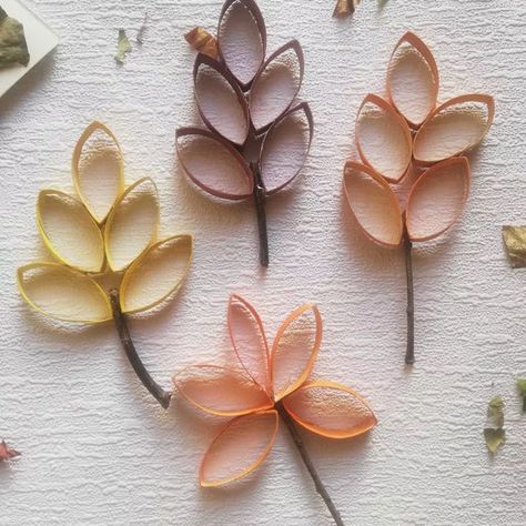 Maliha & twin 🌷homeschool made easy |play account on Instagram: "Fall leaves tp-rolls 🍁🍂activity Looking for a fun and easy way to keep the kids entertained during fall? These simple toilet paper roll fall crafts are perfect! All you need toilet paper roll, paint, hot glue gun and twings. During walk to Madrasa we daily observe different colors that leaves are turning into. Twin try to color tp roll leaf cutout exactly in that color which leaves they picked up from the Park. We read the book Simple Toilet, Fall Leaf Decor, Diy Kids Art, Autumn Leaves Craft, Leaf Cutout, Fun Fall Crafts, Fall Art Projects, Toilet Paper Crafts, Pinterest Crafts