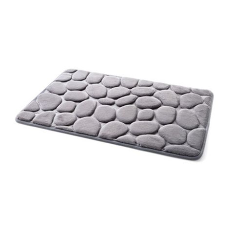 Memory Foam Bath Mat Polyester Soft Fiber Rugs Pebble Carpet Floor Mats Carpet Bathroom Door Home Decor - Non Slip Bathroom Flooring, Pebble Floor, Bathroom Themes, Bathroom Rugs Bath Mats, Foam Mats, Entrance Mat, Room Flooring, Bedroom Carpet, Carpet Flooring