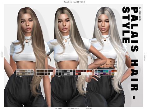 Leah Lillith, The Sims 4 Pack, Sims 4 Cc Hair, 4 Hairstyles, Alpha Cc, Sims 4 Black Hair, Mod Hair, Sims 4 Cas Mods, Cc Hair