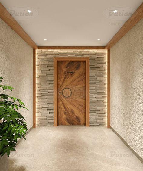 Wallpaper For Office Walls Interiors, Entrance Wall Design Front Entry, Door Panelling, Entry Designs, Architect Data, Cheap Front Doors, Entry Door Designs, House Main Door, Modern Entrance Door