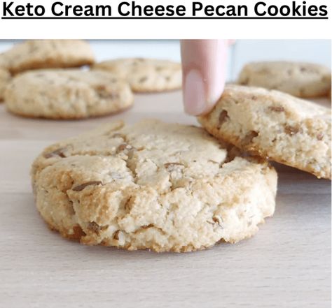 Keto Cream Cheese, Keto Cookie Recipes, Desserts Keto, Keto Cream, Keto Christmas, Cookies Easy, Low Carb Treats, Pecan Cookies, Low Carb Cookies