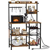 Check this out! Organiser Cucina, Wood Storage Shelves, Baker's Rack, Coffee Bar Station, Microwave Stand, Spice Rack Organiser, Bakers Rack, Kitchen Storage Shelves, Microwave In Kitchen