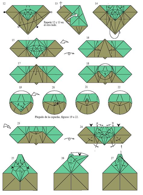 Check this how to make origami yoda - http://www.ikuzoorigami.com/check-this-how-to-make-origami-yoda/ Origami Yoda Instructions, Origami Yoda, How To Make Origami, Origami, Gif, For Sale