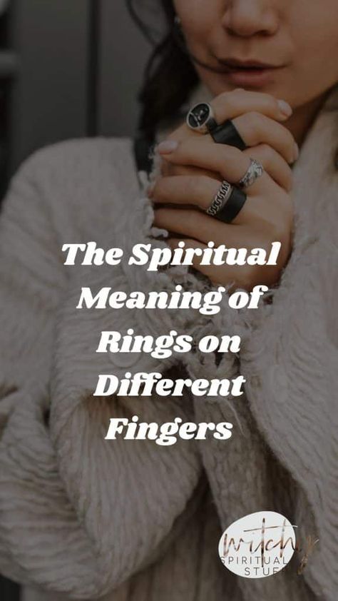 The spiritual meaning of rings on different fingers is largely based on thousands of years of human history and belief.   As with chakras, crystals, and any other symbolism, we create something in our civilizations and then it is passed down through our collective consciousness, taking on meaning as more and more people give it power.   The spiritual meaning of rings on fingers is no different.   Collective Consciousness  It is important to understand as humans that all of the p… Ring Placement Meaning Fingers, Ring Placement Meaning, Ring Finger Meaning, Finger Meaning, Chakras Crystals, Wearing Rings, Pinky Finger Ring, Rings With Meaning, Ring Symbolism