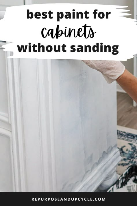 I don’t consider myself a painting expert, but I have painted (and repainted) countless kitchen cabinets without sanding and I’ve learned a few things along the way. There are so many different paints for cabinets and so many paint products that as a novice painter, it can still be overwhelming (been there). That being said, you don’t need a professional painter, just a few tips and ideas along with the best paint for cabinets! Prepping Kitchen Cabinets For Painting, How To Paint Kitchen Cabinets Without Sanding, Painting Kitchen Cabinets Without Sanding, How To Paint Painted Cabinets, Spray Painting Cabinets, Easy Way To Paint Kitchen Cabinets, How To Paint Prefab Kitchen Cabinets, Painting Already Painted Cabinets, Chiffon Cream Chalk Paint Rustoleum Kitchen Cabinets