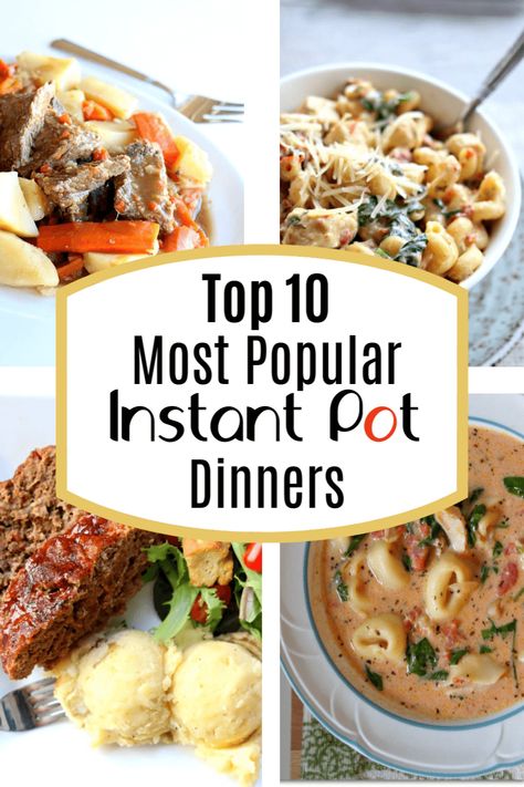 From soup to roast to pasta the top 10 most popular Instant Pot dinner recipes will for sure tease your taste buds. Have you tried them all? Instant Pot Dinners, Instant Pot Dinner, Instant Pot Pasta Recipe, Popular Dinner Recipes, Pot Recipes Healthy, Pot Dinners, Favorite Recipes Dinner, Best Instant Pot Recipe, Healthy Instant Pot Recipes