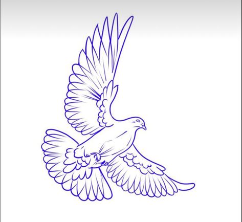 Realistic Dove Tattoo, Dove Tattoo Stencil, Stencil Outline Tattoo, Christian Tattoos Men, Small Dove Tattoos, Dove Drawing, Holy Spirit Tattoo, Balance Tattoo, Dove Tattoo Design