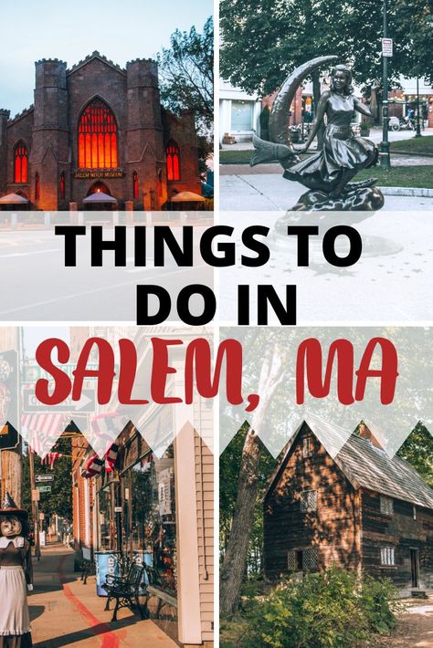 13 Things to Do in Salem, MA The ultimate Salem, Massachusetts travel guide with 13+ things to do in this spooky city! These are the best things to do, places to eat and where to stay in Salem, MA. Massachusetts Travel Guide, Salem Massachusetts Travel, Things To Do In Salem, Salem Mass, Massachusetts Travel, New England Road Trip, East Coast Travel, Salem Massachusetts, New England Travel