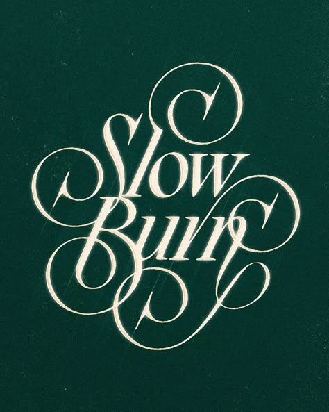 Cursive Typography Design, 1 Typography, Inspiration Typographie, 타이포그래피 포스터 디자인, Type Treatments, Bold Logo, Slow Burn, Work Inspiration, Typographic Design