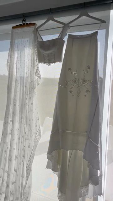 Teresa de Lima Mayer on Instagram: "A Wedding dress made entirely from a linen table cloth from my grandmother Mariazinha 🦢 #weddingdress #wedding #weddingphotography #weddinginspiration" Hand Sewn Wedding Dress, Tablecloth Upcycle, Table Cloth Dress, Curated Wardrobe, Linen Wedding Dress, Linen Table Cloth, Italy Honeymoon, Honeymoon Outfits, A Wedding Dress