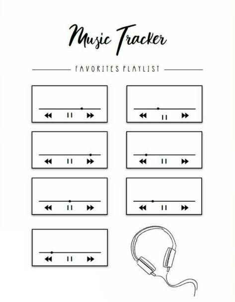 Bujo Music Playlist, Journaling Music Playlist, Playlist Ideas Journal, Bujo Music Tracker, Playlist Design Layout, Playlist Template Aesthetic, Collanote Templates, My Playlist Journal, Music Template Aesthetic