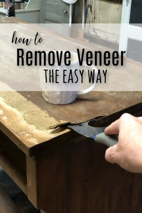 Removing Veneer, Furniture Fix, Diy Holz, Furniture Repair, Furniture Renovation, Refurbished Furniture, Furniture Restoration, Furniture Makeover Diy, Flipping Furniture