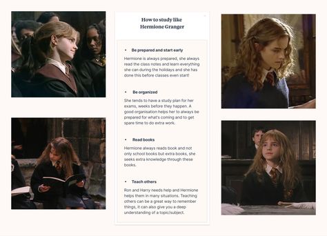 Studying like Hermione Granger Study Inspo Hermione, Hermione Granger Inspiration, Hermione Aesthetic Study, How To Become Hermione Granger, Hermione Granger Lifestyle, Hermonie Granger Study, How To Study Like Hermione, Hermione Study Tips, Hermione Granger Studying Aesthetic