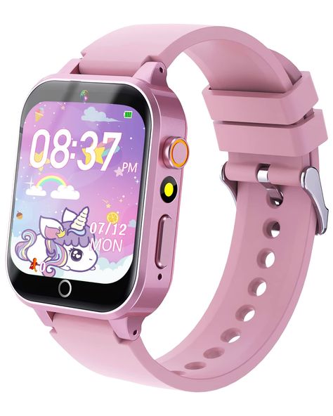 PRICES MAY VARY. 【Upgrade Kids Watch】The upgraded kids smart watches girls offers highly playable 26 puzzle games that exercise kids' logical thinking, reaction time, and hand-eye coordination. It has a durable aluminum frame and 1.54-inch IPS HD touch screen, making it easy for kids to use. The habit tracking feature helps children develop good habits, making it a great toys for 4+ year old girls and boys. 【Multifunction Smart Watch for Kids】Our kids touchscreen watch is packed with convenient and exciting features, such as a selfie cam, MP3 player, voice recorder, habit tracker, games, pedometer, flashlight, alarm, stopwatch, calculator, theme, screensaver, parental control, and more. It's the perfect gifts for 6-8 girls and boys. 【High-resolution &Camera Video】kids smart watch has an HD