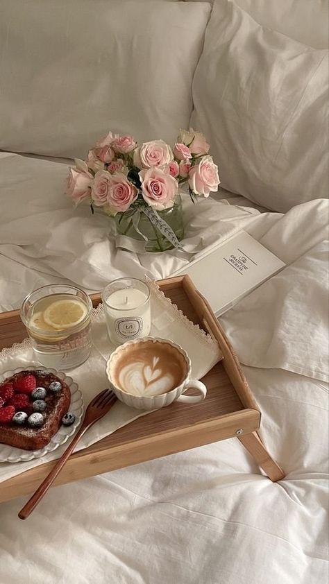 Bed Tray, Breakfast Tray, Bamboo Bedding, Bed Table, Spring Aesthetic, Breakfast In Bed, Cozy Interior, Aesthetic Room Decor, My New Room