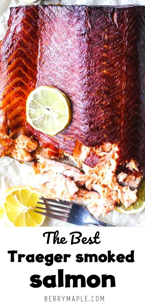 Try this delicious and super easy recipe for smoked salmon. This is a hot smoked salmon method that can be used in any electric smoker like Traeger or Masterbuilt. Traeger Smoked Salmon, Salmon In Air Fryer, Hot Smoked Salmon, Gluten Free Salmon, Maple Recipes, Smoked Salmon Recipes, Pellet Grill Recipes, Alaskan Salmon, Electric Smoker