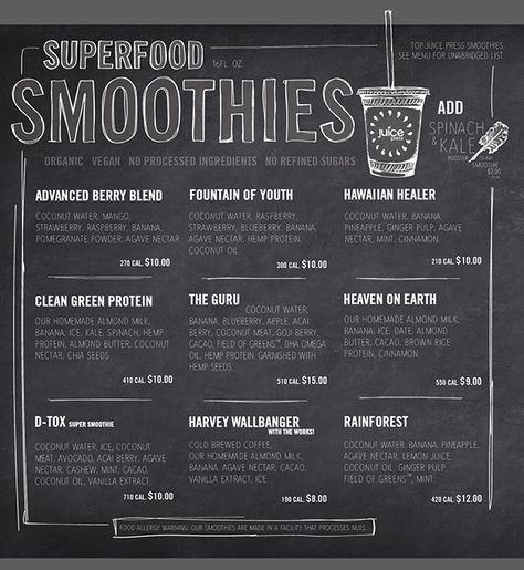 Smoothie Menu Board, Juice Bar Menu Design, Menu Boards Design, Smoothie Shop Design, Drinks Menu Board, Smoothie Menu Design, Fresh Juice Bar, Juice Bar Menu, Cafe Menu Boards