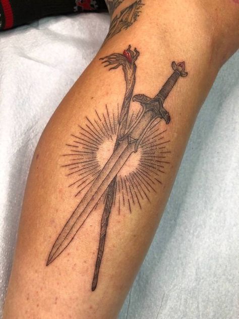 Excalibur Tattoo, Tattoos Inspiration, Fantasy Tattoos, Modern Tattoos, Tattoo Art Drawings, Sister Tattoos, Ink Ideas, Great Tattoos, Simplistic Tattoos