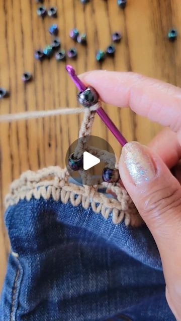 EthanAndJenniferHester on Instagram: "Adding Beads to crochet project #crochethandmade #crochetbyjen #fyp #crochetshorts #crochetwithbeads #gantsilyo #fypage #fyp #crochetlovers" Crochet With Beads Projects, How To Add Beads To Crochet, Adding Beads To Crochet, Crochet With Beads, Come And Take It, Crochet Shorts, Slow Dance, Crochet Lovers, Bead Crochet