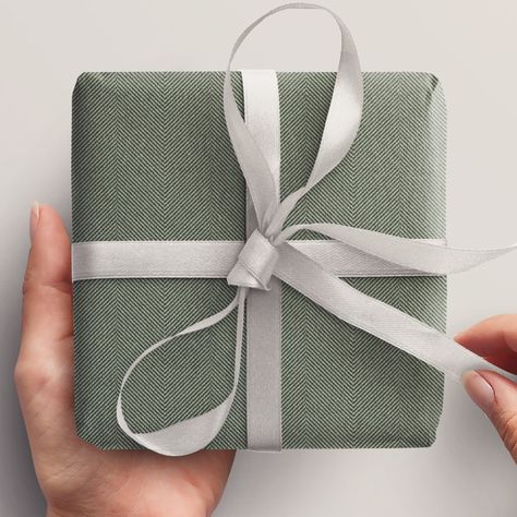 Herringbone tweed classic sage green Christmas Wrapping Paper Sheets Sage Christmas Aesthetic, Green Christmas Wrapping Paper, Green Christmas Wrapping, Sage Green Christmas, Sage Christmas, Christmas Present Wrap, Wrapping Paper Rolls, Herringbone Fabric, Design Themes