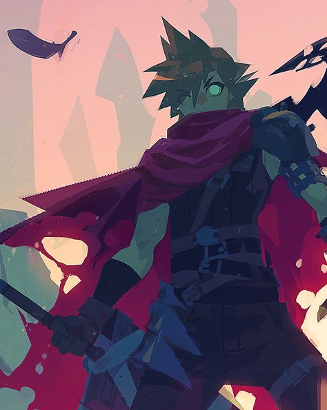 Cloud Kingdom Hearts, Toni Infante, Final Fantasy Vii Cloud, Final Fantasy Cloud, Kingdom Hearts Art, Final Fantasy Artwork, Final Fantasy Vii Remake, Final Fantasy Art, Cloud Strife