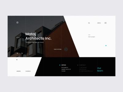 Mataj Architects - Homepage Animation Metal Website Design, Architect Website Design, Architect Website, Typography Examples, Black Architecture, Web Animation, Architect Studio, Creative Inventions, Internet Logo