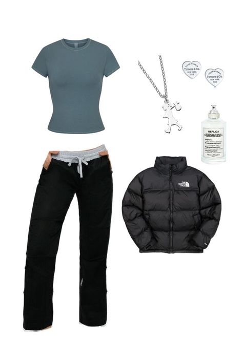 Winter Outfits Polyvore, White Girl Outfits, Lorna Jane Pants, Plane Outfit, Preppy Jacket, Basic Girl Outfit, Preppy Wardrobe, Winter Pants Outfit, Lululemon Outfits