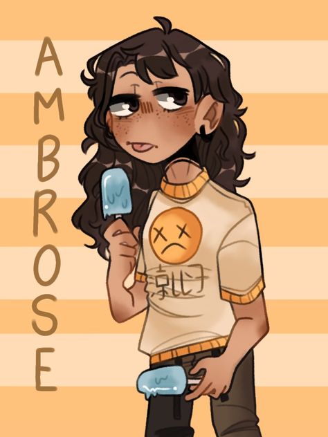 Eating A Popsicle Drawing, Holding Popsicle Reference, Blueberry Popsicles, Art Trade, Cute Art Styles, Art Styles, She Likes, Art Stuff, Cartoon Art Styles