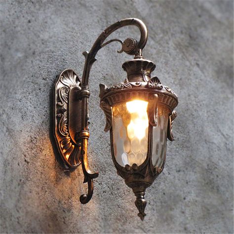 Vintage Outdoor Lighting, Antique Wall Lights, Luminaire Original, Country Chandelier, Outdoor Wall Light Fixtures, Modern Outdoor Wall Lighting, Luminaire Vintage, Vintage Wall Sconces, Vintage Wall Lights