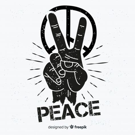 Hand peace symbol background | Free Vector #Freepik #freevector #background #hand #world #hand-drawn Peace Logo Symbols, Peace Symbol Wallpaper, Peace Sign Images, Peace Sign Fingers, Youtube Pic, Peace Logo, Peace Symbols, Peace Fingers, Rock Hand