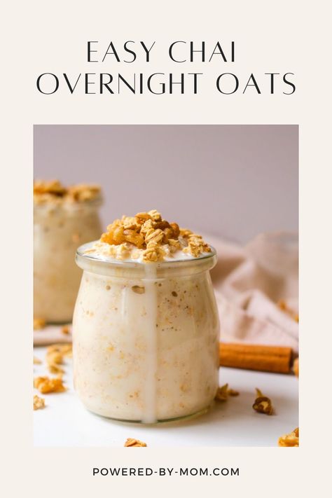 These chai overnight oats are an easy, healthy, and delicious breakfast. You can enjoy them on the go or at your leisure at home. We're sharing a few ways to make them, from mixing our own chai spice to an even quicker option. Vanilla Chai Overnight Oats, Chai Tea Overnight Oats, Chai Overnight Oats In A Jar, Overnight Chai Oats, Chai Pudding Breakfast, Chai Overnight Oats, Mango Chia Seed Pudding, Overnight Chia Seed Pudding, Chai Pudding