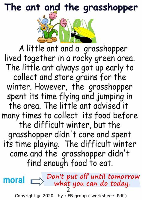 Short Story For Grade Two, Short Stories For High School English, Small English Story With Moral, Short Story For Grade 1, Moral Stories For Kids English, Small Story With Moral, English Short Stories For Kids, Small English Story, The Ant And The Grasshopper