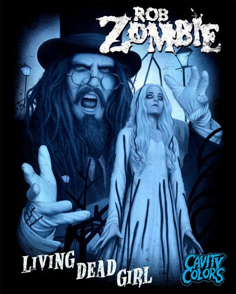 Living Dead Girl Rob Zombie, Rob Zombie And Sheri Moon, Rob Zombie Poster, Rob Zombie Art, Nightmare Art, Zombie Live, Zombie Tattoo, Sheri Moon, Living Dead Girl