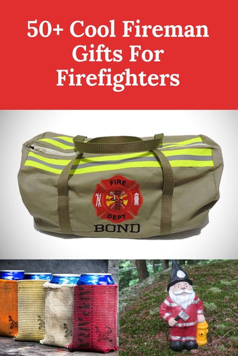 50+ GREATEST Fireman Gifts For Firefighters You Can Buy! Discover the BEST Gifts For Firefighters here in our unique gift guide that features the coolest Firefighter Gifts ever. Check Them Out Today! Firefighter Appreciation Gifts Fire Fighters, Wooden Firefighter Gifts, Fireman Appreciation Ideas, Retirement Firefighter Gifts, Fire Fighter Gift Basket, Retired Firefighter Gifts, Fire Department Gifts Ideas, Gift Ideas For Firefighter Boyfriend, Firefighter Appreciation Gifts Diy