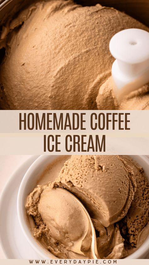 This is the best homemade Coffee Ice Cream recipe. With a bold punch of strong coffee and a smooth, creamy texture, this old-fashioned churned recipe is for coffee lovers. Bosch Ice Cream Recipes, Rum Ice Cream Recipe, Ninja Coffee Ice Cream, Old Fashioned Ice Cream Recipe, How To Make Coffee Ice Cream, Best Vanilla Ice Cream Recipe, Thickened Cream Recipes, Two Ingredient Ice Cream, Homemade Coffee Ice Cream Recipe