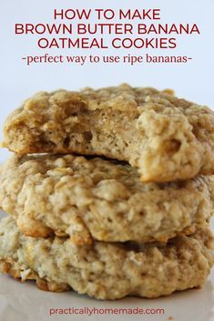 Ripe Banana Recipe, Drop Cookie, Chocolate Lasagna, Banana Oatmeal Cookies, Banana Oat, Banana Cookies, Lost 100 Pounds, Quit Drinking, Oat Cookies